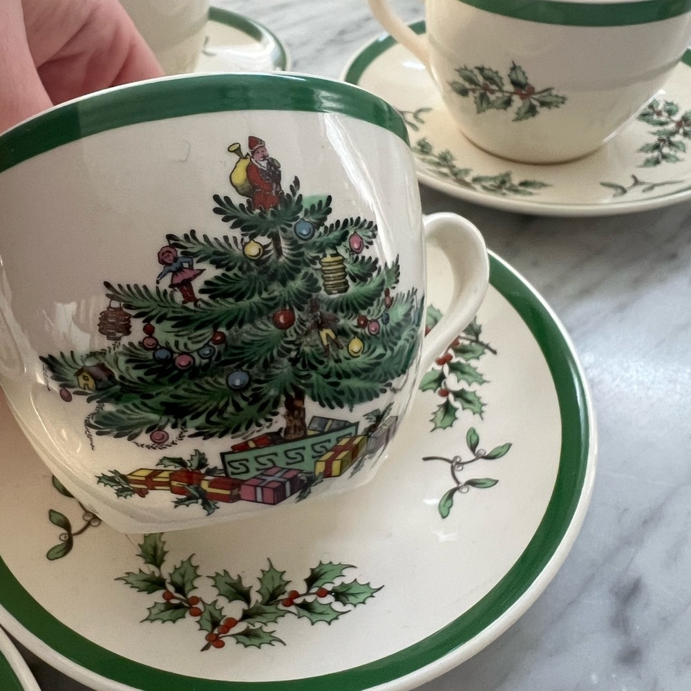 Spode Christmas Tree Cups - Picture 4 of 5